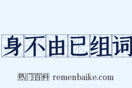 身不由已组词是什么意思的图片